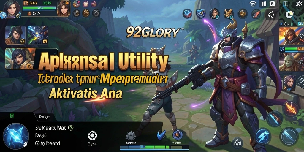 Tampilan utama 92GLORY dengan fitur Utility yang mudah dipakai.