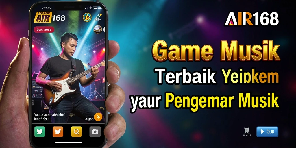 Tampilan gameplay AIR168 yang seru dengan lagu-lagu terbaik.