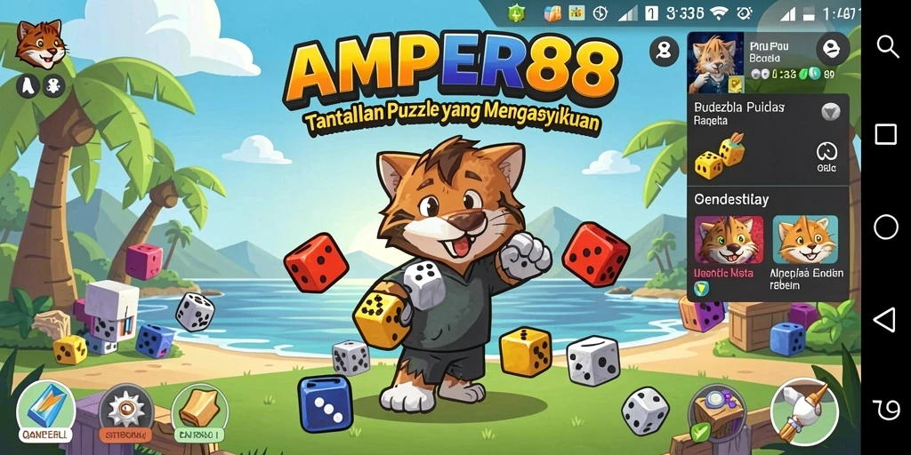 Tampilan screenshot gameplay AMPER88 yang menantang dan penuh teka-teki.