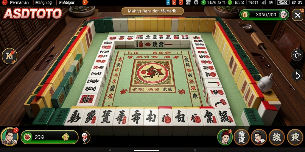 Tampilan gameplay ASDTOTO yang menawan dengan elemen Mahjong klasik.