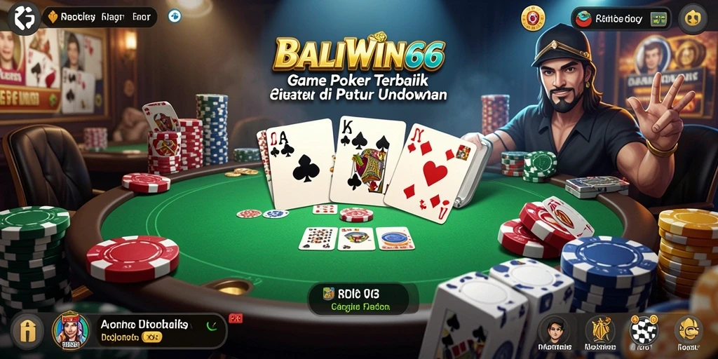 Screenshot gameplay BALIWIN66 yang menampilkan aksi Poker yang seru.