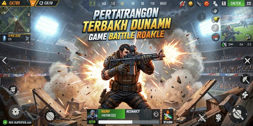 Gameplay seru di CK789 saat berlangsungnya pertarungan Battle Royale.