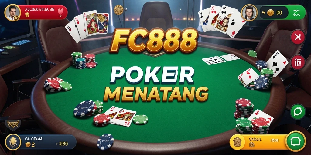 Screenshot gameplay menampilkan aksi seru permainan Poker di FC888.