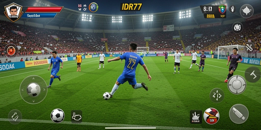 Tampilan gameplay dinamis dan grafis memukau dari IDR77.