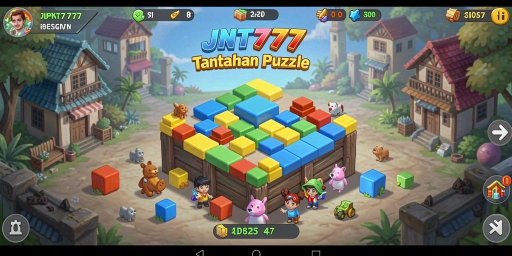 Tampilan gameplay JNT777 yang menantang dan seru.
