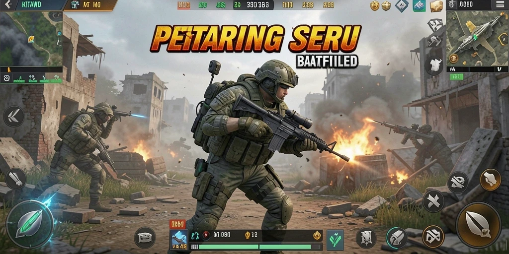 Screenshot gameplay menampilkan pertarungan seru di KITAWD.