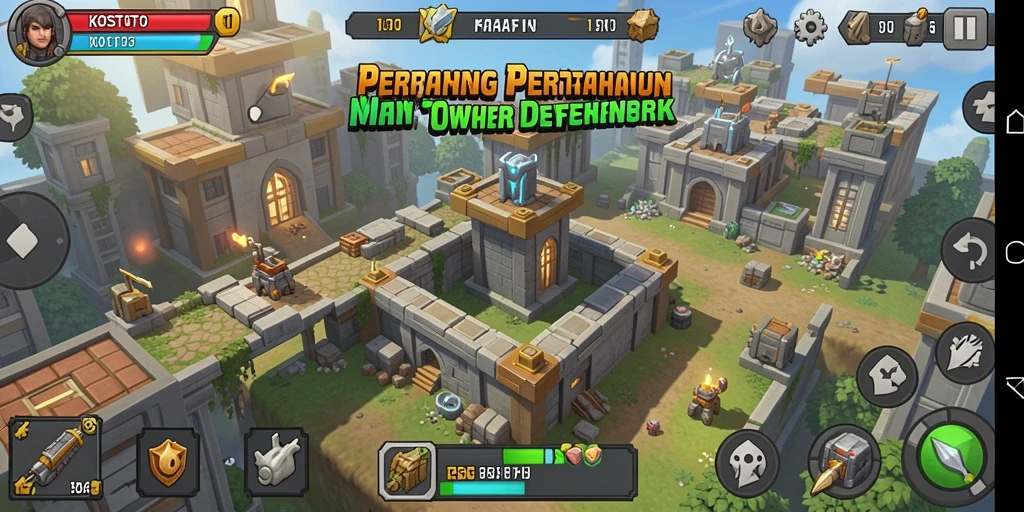 Gameplay KOSTOTO yang seru dalam tower defense.