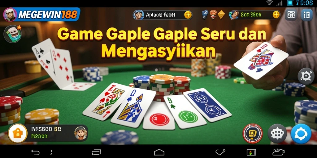 Screenshot gameplay MEGEWIN188 menampilkan keseruan bermain Gaple.