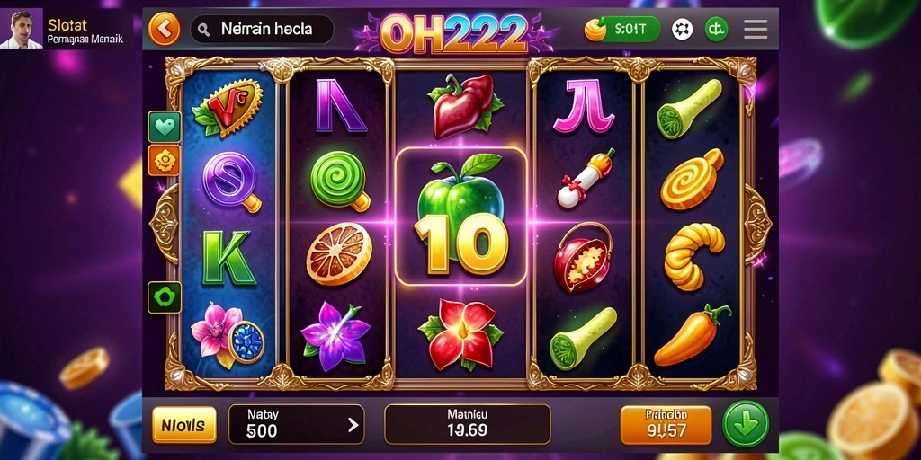 Tampilan menarik dari gameplay Slot OH222 dengan berbagai tema.