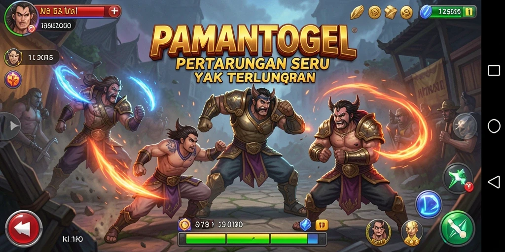 Gameplay seru dan intens dalam PAMANTOGEL, pertarungan yang menantang.
