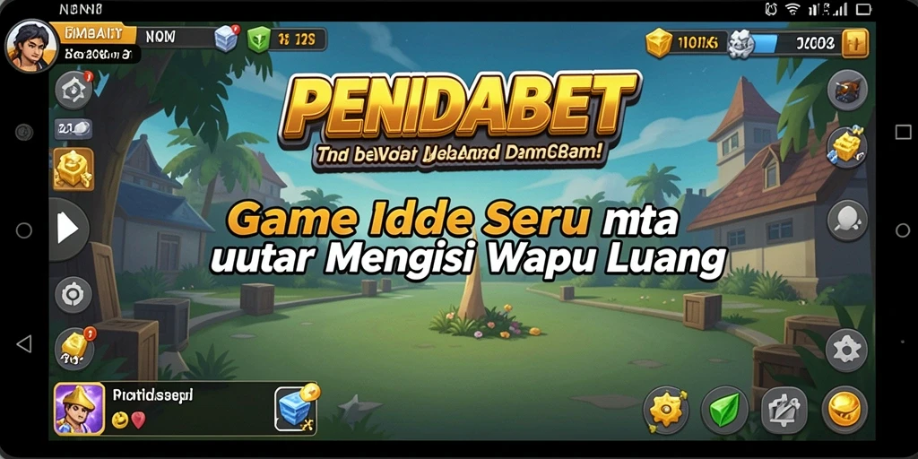 Tangkapan layar utama menunjukkan gameplay membuat keputusan strategis di PENIDABET.