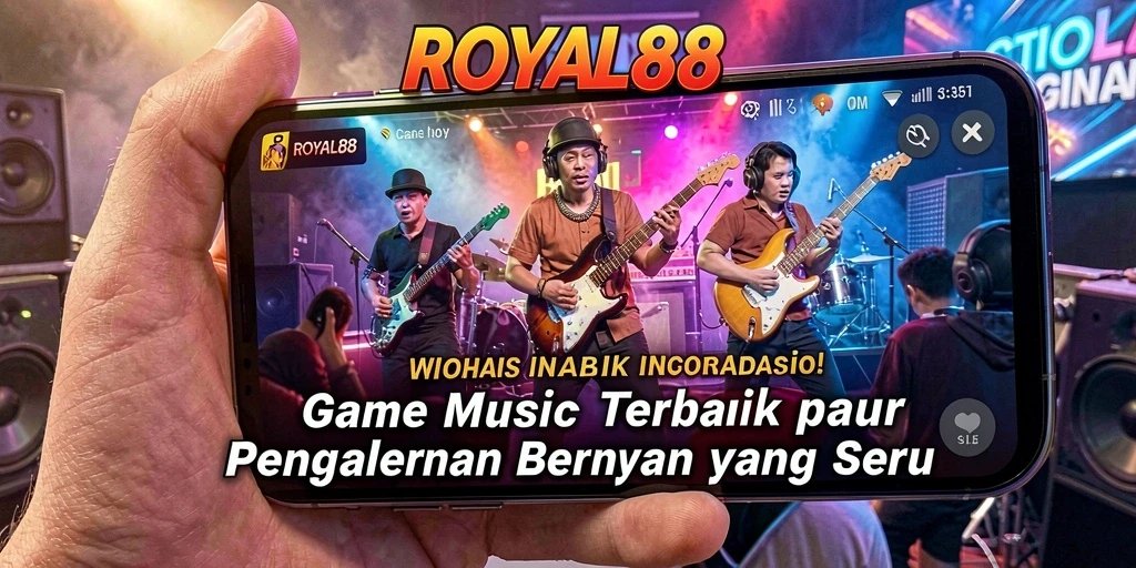 Screenshot gameplay ROYAL88 yang menampilkan aksi seru pemain menyanyikan lagu.