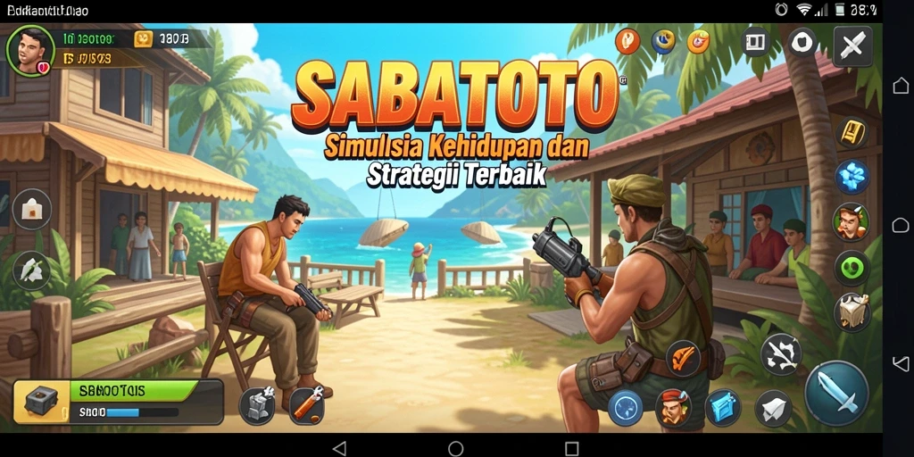 Tangkapan layar gameplay SABATOTO yang menggambarkan dunia simulasi yang menarik.