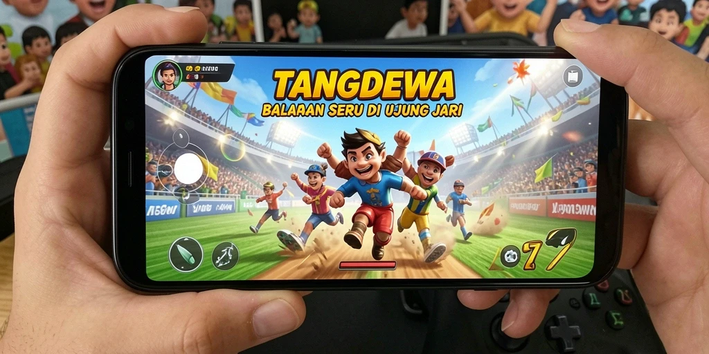Tampilan menarik dari gameplay balapan TANGANDEWA yang seru.