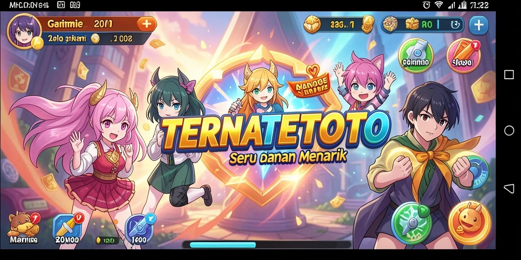 Gameplay seru dalam TERNATETOTO dengan karakter Anime favorit.