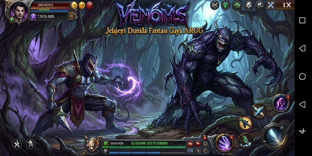 Tampilan menakjubkan dari gameplay ARPG di VENOM889.